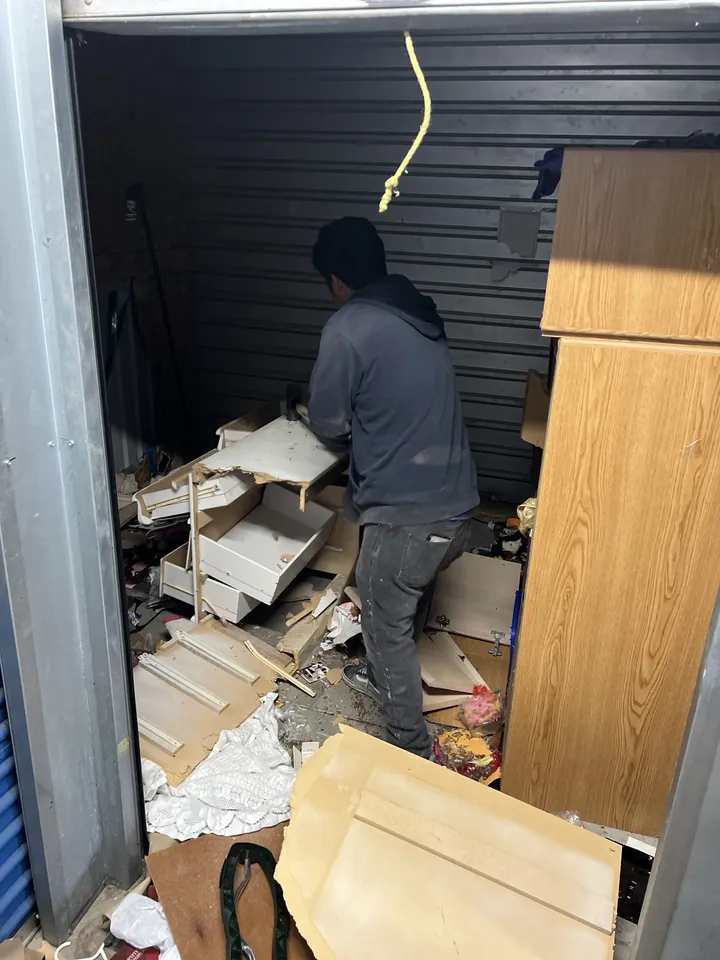 Built-ins and cabinets come apart on site so they fit through the door in pieces.