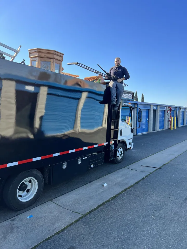Loaded and stacked properly. One trip instead of four with a pickup.