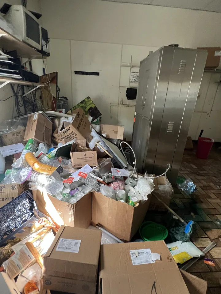 The same room mid job, worked through in sections rather than all at once.